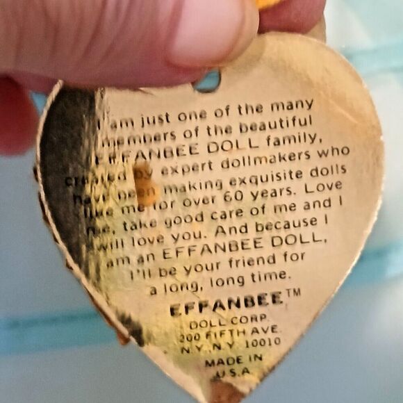 VTG 1987 Effanbee 12” Bridesmaid Beautiful Blue Dress Matching Hat - Picture 7 of 12